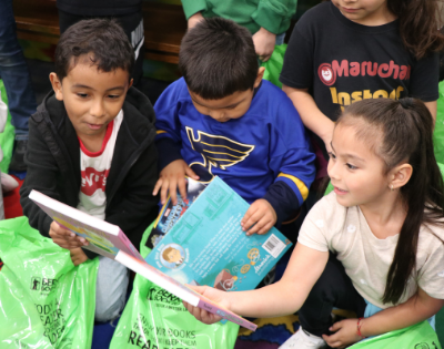 New Books Delivered to Elementary and Middle School Students