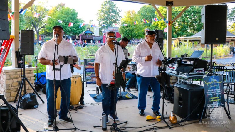 Live music under the performance pavilion