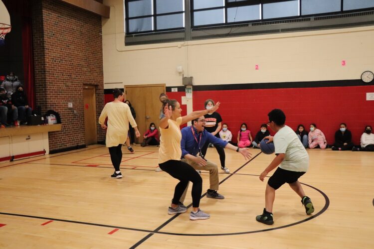 Gates Elementary Staff vs Student Basketball Game